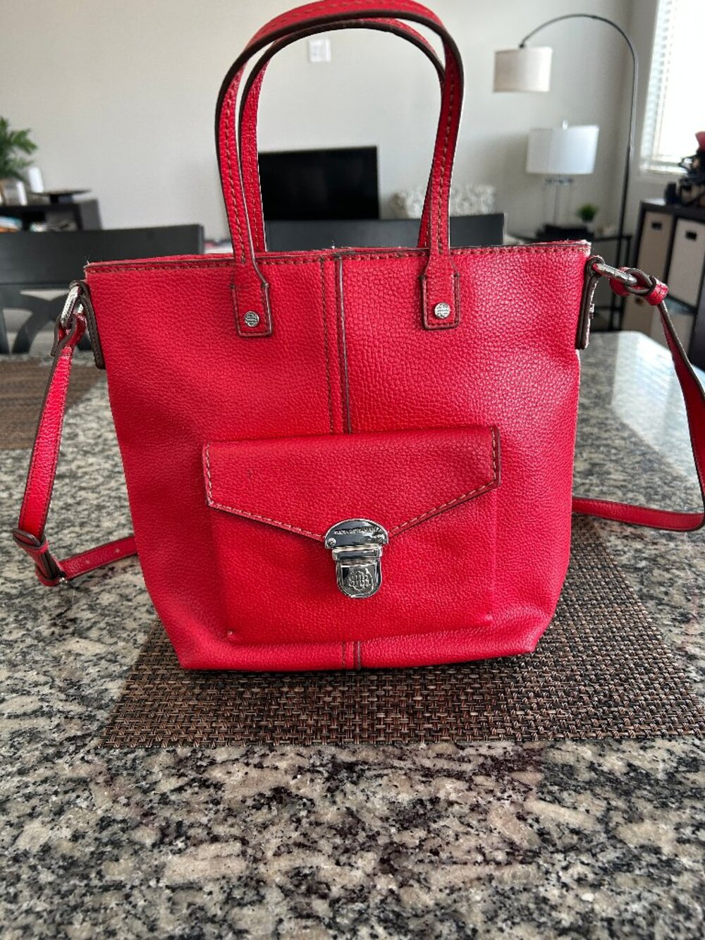 Dana Buchman - Red Leather Crossbody Purse
